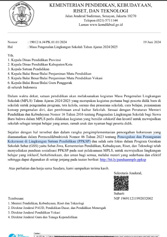 Panduan MPLS Melalui Aktivitas Pencegahan dan Penanganan Kekerasan di Lingkungan Satuan Pendidikan (PPKSP)